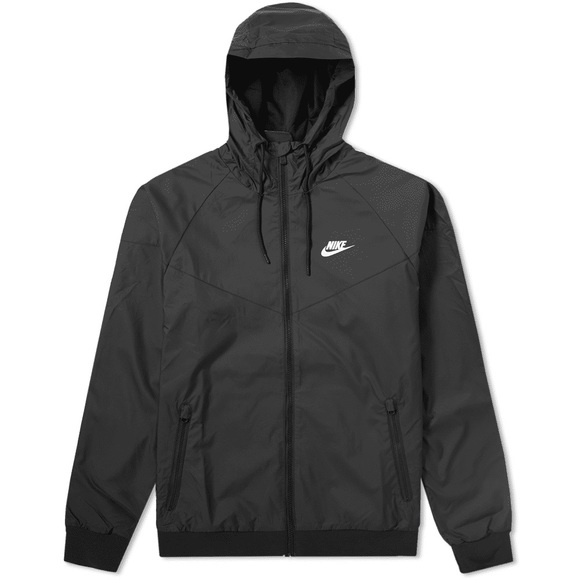 nike windrunner jacket black and white